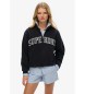 Superdry Bluza Athletic Ess Applique Half Zip w kolorze granatowym
