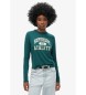 Superdry Camiseta ajustada Athletic Essentials Ringer verde