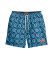 Superdry Badeanzug mit blauem Mosaikmuster