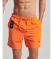 Superdry Polo swimming costume in recycled material orange