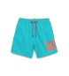 Superdry Fato de banho desportivo com logótipo de material reciclado azul