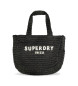 Superdry City-Tragetasche aus Raffiabast schwarz