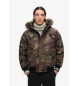 Superdry Bomber Everest in finta pelliccia mimetica