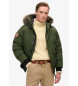 Superdry Bomber Everest in pelliccia sintetica verde