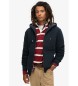 Superdry Hoodie with zipped hood and navy fleece lining