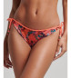 Superdry Coral tropical print bikini bottoms