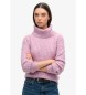 Superdry Slouch Pullover aus gebürsteter Rippe rosa