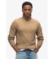 Superdry Jersey cepillado de cuello vuelto beige