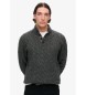 Superdry Grey braided knitted jumper