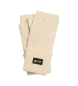 Superdry Luxe beige gestrickte Handschuhe