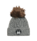 Superdry Luxe braided knitted beanie grey