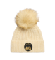 Superdry Luxe beige braided knitted hat