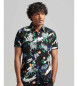 Superdry Hawaii-skjorte med korte ærmer, sort