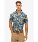 Superdry Blaues Hemd mit Hawaii-Print