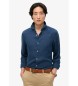 Superdry Camisa de linho de frias azul-marinho