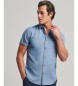 Superdry Niebieska koszulka z krótkim rękawem Vintage Logo Loom