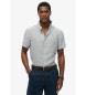 Superdry Kurzrmeliges Leinenhemd Vacation grau