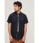 Superdry Merchant Store marinblå kortärmad skjorta
