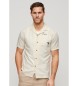 Superdry Resort kortärmad skjorta off-white