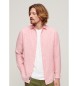 Superdry Långärmad skjorta i linne, rosa