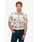 Superdry Chemise de plage blanche  manches courtes