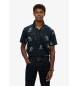 Superdry Kurzärmeliges marineblaues Strandhemd