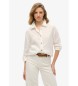 Superdry Camicia casual in lino bianca modello boyfriend