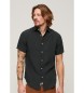 Superdry Studios linen casual shirt black