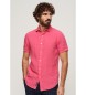 Superdry Studios linen casual shirt pink