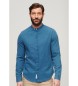 Superdry Indigo overhemd met bakkerskraag Merchant blauw
