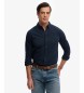 Superdry Camicia vintage Destroy Navy in piqué