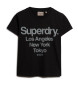 Superdry Dopasowany T-shirt City czarny