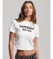 Superdry Grafik Sport Luxe Fitted T-Shirt weiß