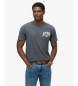 Superdry Biker Rock Relaxed T-shirt grijs