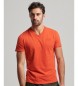 Superdry T-shirt med V-udskæring i økologisk bomuld Essential orange