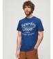 Superdry Kupferlabel-T-Shirt blau