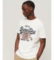 Superdry T-shirt vintage avec logo Narrative blanc