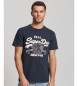 Superdry T-shirt com logótipo Vintage Narrative marine