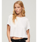 Superdry T-shirt ample et court blanc