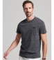 Superdry T-shirt van biologisch katoen met logo Essential donkergrijs