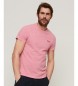 Superdry T-shirt van biologisch katoen met logo Essential roze