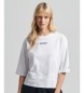 Superdry Vierkant uitgesneden T-shirt met wit Micrologo borduurwerk