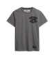 Superdry T-shirt a maniche corte con dettaglio atletico vintage grigio sul petto