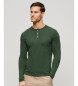 Superdry Green knitted T-shirt with baker's collar