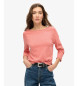 Superdry T-shirt i rosa fransk frotté