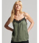 Superdry Eyelash tank top green