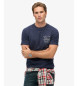 Superdry Relaxed industrieel T-shirt marine