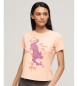 Superdry Różowa koszulka ze smokiem Komodo Kailash