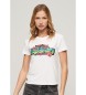 Superdry T-shirt à autocollants Cali blanc