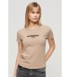 Superdry Camiseta ajustada gráfica Sport Luxe marrón